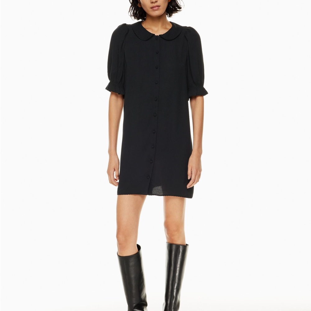 Wilfred Poppins Babydoll Puff Sleeve Mini Dress Size S